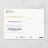 Carte Postale Grande réouverture covid-19 barbier salon faire-pa (Dos)