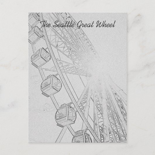 Carte Postale Grande roue de Seattle (Devant)