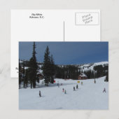 Carte Postale Grande scène de ski White (Devant / Derrière)