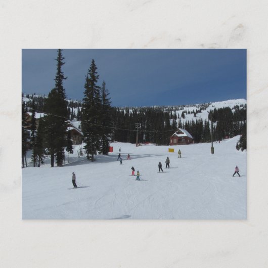 Carte Postale Grande scène de ski White (Devant)