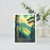 Carte Postale Grande Smoky Mountains illustration de voyage vint (Debout devant)