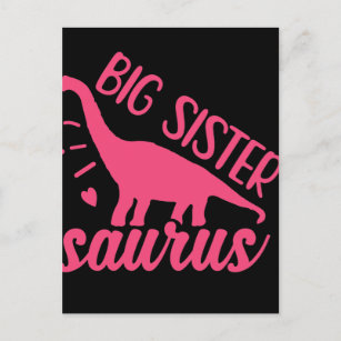 Carte Postale Grande soeur Saurus en rose