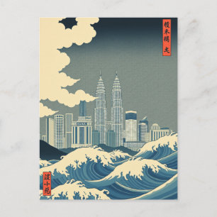Carte Postale Grande Vague de Kuala Lumpur Skyline de Malaisie