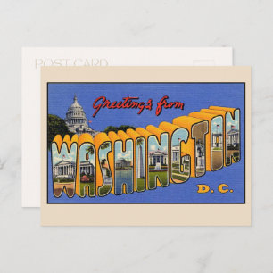 Carte Postale Grandes lettres Vintages de Washington DC