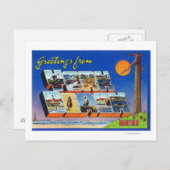 Carte Postale Grandes scènes de lettres, salutations de (Devant / Derrière)