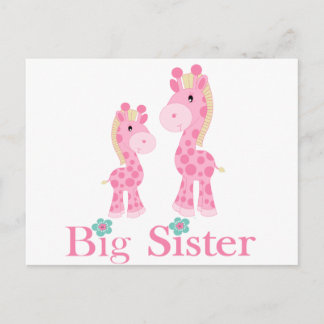 Carte Postale Grandes Soeurs Giraffes Roses