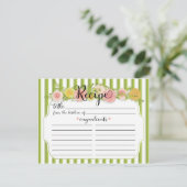 Carte Postale Grandes vertes Classy avec Recette Rose (Debout devant)