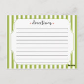 Carte Postale Grandes vertes Classy avec Recette Rose (Dos)