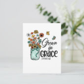 Carte Postale Grandir Dans La Grace Bible Religion Foi (Debout devant)