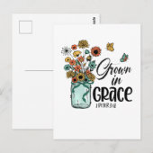 Carte Postale Grandir Dans La Grace Bible Religion Foi (Devant / Derrière)