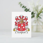 Carte Postale Grandjean Family Crest (Debout devant)