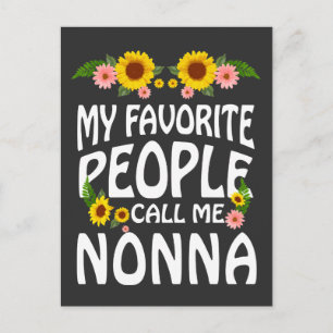 Carte Postale Grandma Cadeau Mes Favoris Appelent Moi Nonna