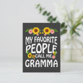 Carte Postale Grandma Cadeau Mes Favoris Appelez-Moi Gramma (Debout devant)