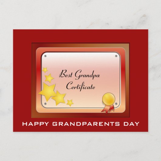 Carte Postale Grandpa_Certificate (Personnaliser) (Devant)