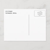 Carte Postale Grands bâtiments, rue City, Katmandou, Népal (Dos)