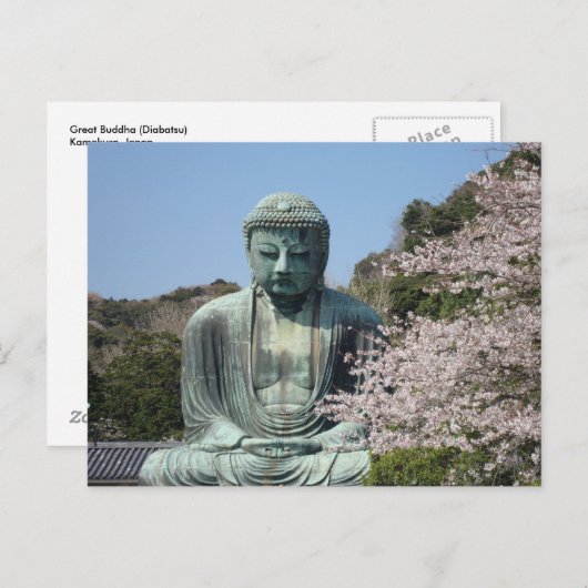 Carte Postale Grands Bouddha - Kamakura (Devant / Derrière)