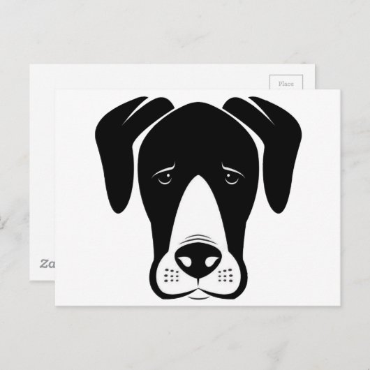 Carte Postale Grands Danois Mantle (Devant / Derrière)