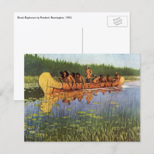 Carte Postale Grands explorateurs par Remington, Pionniers Vinta