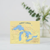 Carte Postale Grands Lacs d'Amérique du Nord (Debout devant)