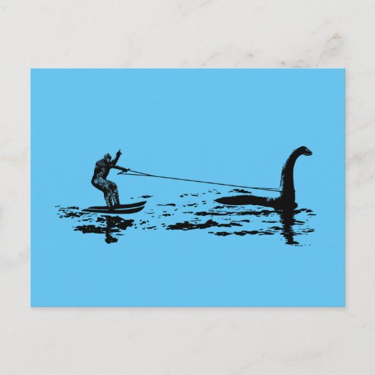 Carte Postale Grands pied et Nessie (Devant)