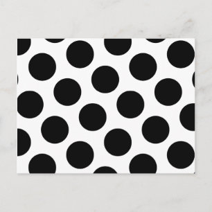 Carte Postale Grands pois blancs et noirs