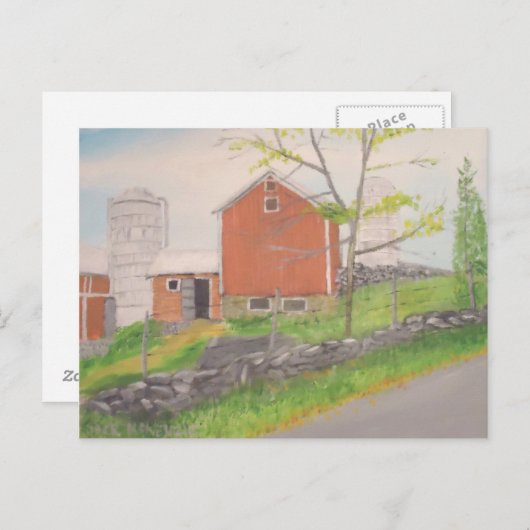 Carte Postale Grange à Fall Warwick NY (Devant / Derrière)