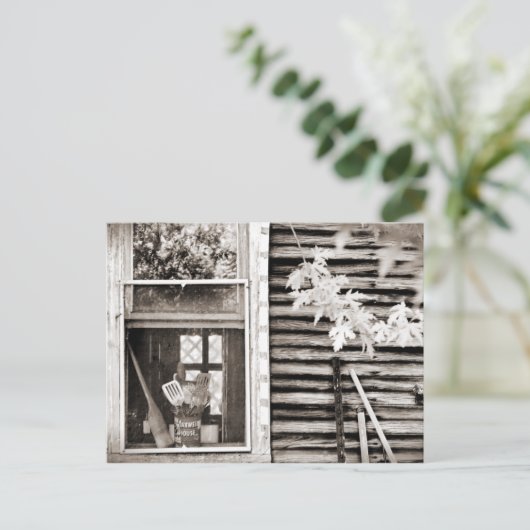 Carte Postale Grange Antique Ferme Vieille Fenêtre (Debout devant)