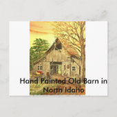 Carte Postale Grange & Buggy, Peinture à la main Vielle grange d (Devant)