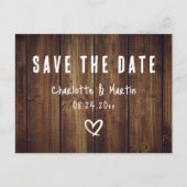 Carte Postale Grange de campagne rustique en bois Save The Date (Devant)