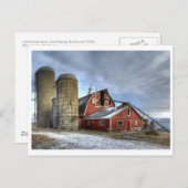 Carte postale, grange de Lahr (Devant / Derrière)