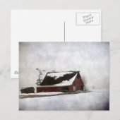 Carte Postale Grange d'hiver (Devant / Derrière)