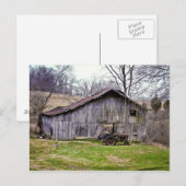 Carte Postale Grange et tracteur (Devant / Derrière)