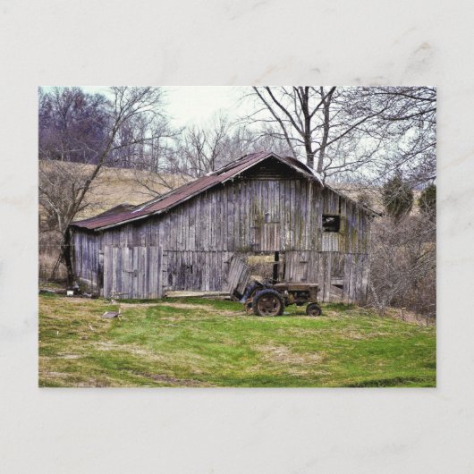 Carte Postale Grange et tracteur (Devant)