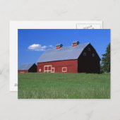 Carte Postale Grange rouge dans le comté de Latah, Etat de l'Ida (Devant / Derrière)