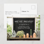 Carte Postale Grange Rustique Abri de Jardin Nous Avons Déménagé (Devant / Derrière)