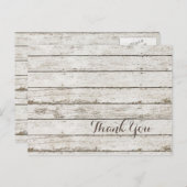 Carte Postale grange rustique en bois de grange merci pour votre (Devant / Derrière)