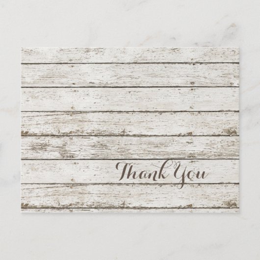 Carte Postale grange rustique en bois de grange merci pour votre (Devant)