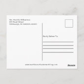 Carte Postale Grange Rustique Fleurs de Soleil Bois Lumières Fêt (Dos)