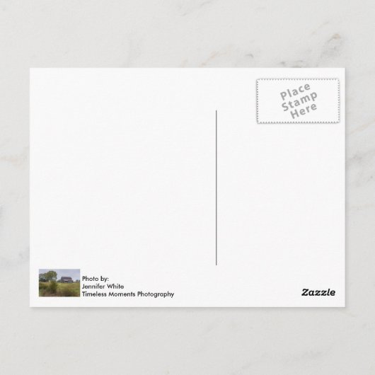 Carte Postale Grange Sur Une Colline (Dos)