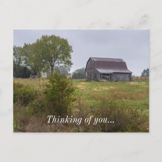 Carte Postale Grange Sur Une Colline (Devant)