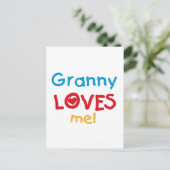 Carte Postale Granny Loves Me Tshirts et cadeaux (Debout devant)