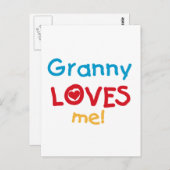 Carte Postale Granny Loves Me Tshirts et cadeaux (Devant / Derrière)