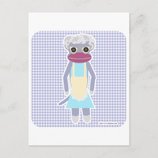 Carte Postale Granny Sock Monkey (Devant)