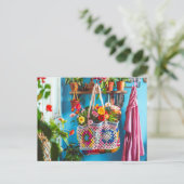 Carte Postale Granny Square Crochet Art (Debout devant)