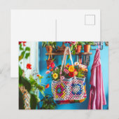 Carte Postale Granny Square Crochet Art (Devant / Derrière)
