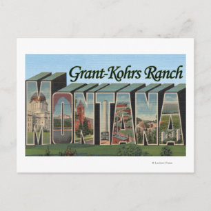 Carte Postale Grant-Kohrs Ranch, Montana - Scènes de grandes let