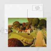 Carte Postale Grant Wood - Le lieu de naissance d'Herbert Hoover (Devant / Derrière)