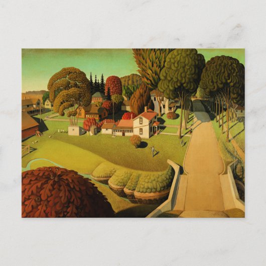 Carte Postale Grant Wood - Le lieu de naissance d'Herbert Hoover (Devant)