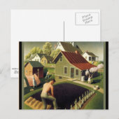 Carte Postale Grant Wood - Printemps en ville (Devant / Derrière)