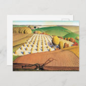 Carte Postale Grant Wood's Fall Plowing (Devant / Derrière)